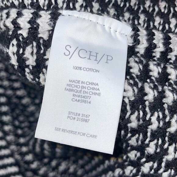 Cabi Fergie Fervor Sweater Cowl Neck Turtle Funnel Neck Split Stripe Chunky Knit - Picture 8 of 8